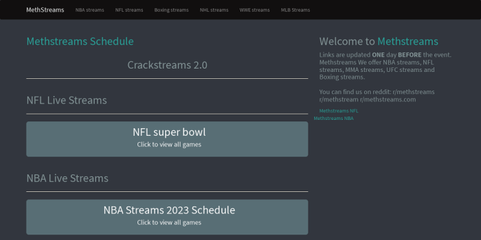 Top 22 Methstreams Alternatives – Watch NFL, MMA, NBA - NimbleTech