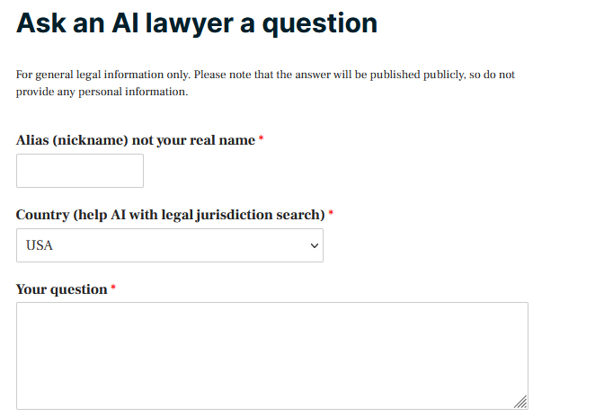 Ask AI lawyer