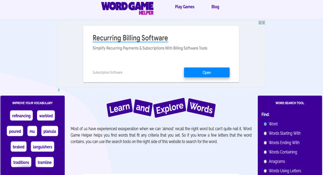 Wordgamehelper com