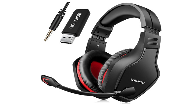 BEAVIIOO Wireless Gaming Headset 