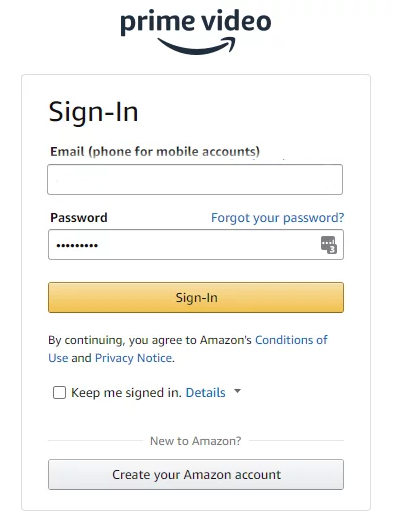 Sign In Prime Video