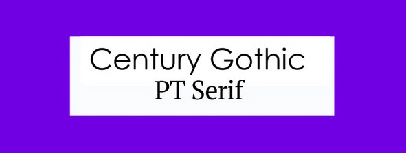 Century Gothic & PT Serif